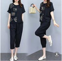 春新作 予約商品 大きいサイズ レディース 上下セット セットアップ シャツ パンツ ハーフパンツ 渦巻 半袖 ドット L LL 3L 4L 5L 6L 大人カ...