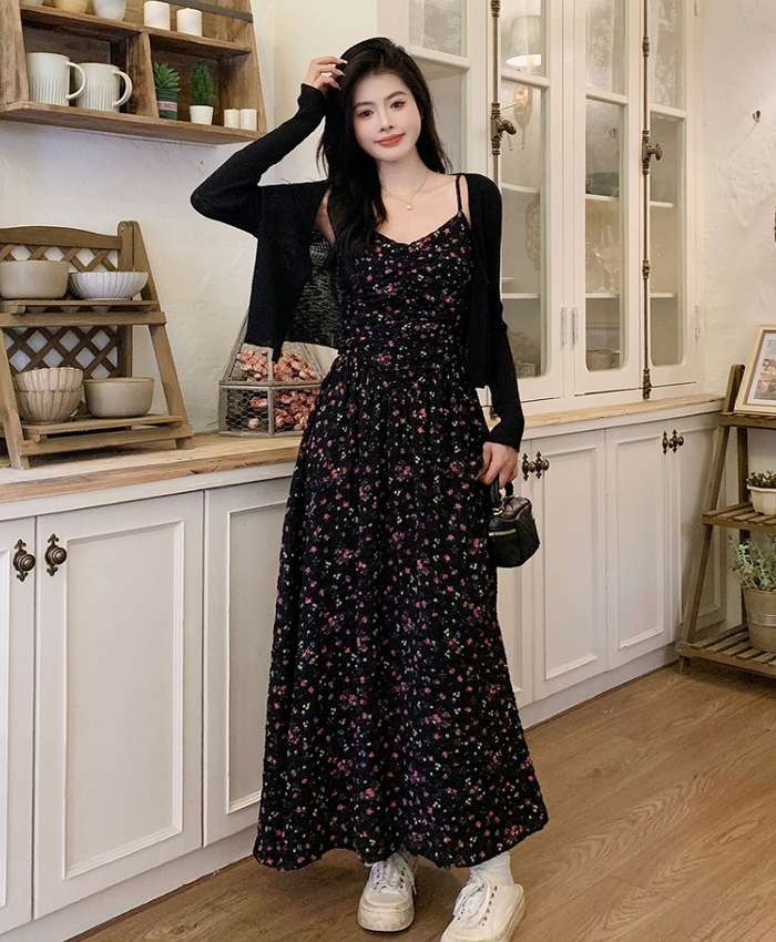 小花柄 キャミ ワンピース ドレス パール ボタン きれいめ 3色 楽天市場】小花柄 キャミワンピ(レディースファッション)の通販