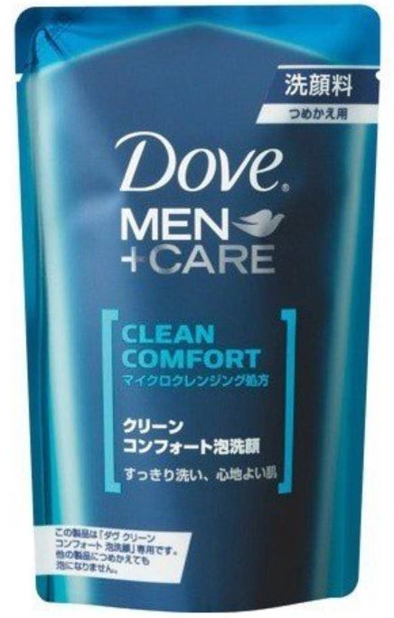 送料無料 Dove MEN CARE ダヴ メン ＋ ケア クリーンコンフォート 泡洗顔 詰め替え 110ml ポンプ 洗顔 洗顔料 泡立ち うるおい しっとり 濃密 男性 メンズ 保湿 きめ細かい泡 オイリー肌 混合肌 マイクロモイスチャー成分 ラウロアンホ酢酸Na クエン酸 30代 40代 中高年