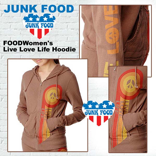 JUNK FOOD　ジャンクフード Live Love Life ジップ パーカー