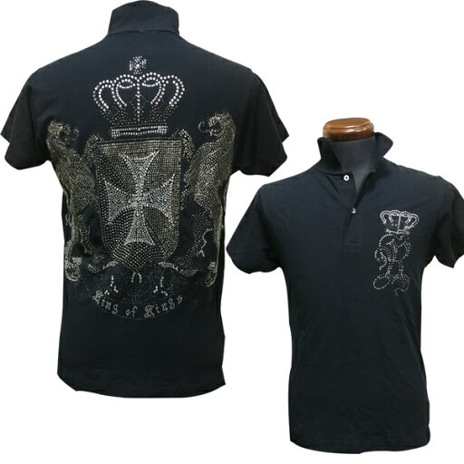 メンズ ポロシャツ 半袖トップス カジュアル Rawyalty ロウヤリティ ラインストーン SHIELD POLO BKL お洒落 ロック ブラック 黒 送料無料 海外買い付け メンズ ポロシャツ 半袖トップス カジュアル Rawyalty ロウヤリティ ラインストーン SHIELD POLO BKL お洒落 ロック ブラック 黒 送料無料 海外買い付け