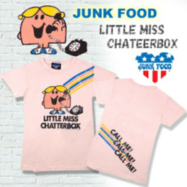 JUNK FOOD ジャンクフード リトルミス チャターボックス MR.MEN LITTLE MISS ミスターメン リトルミス カジュアル アメカジ ピンク