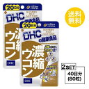 送料無料 2個セット DHC 濃縮ウコン 20日分 （40粒）ディーエイチシー サプリメント クルクミン 秋ウコン 健康食品 粒タイプ 健大豆 ゼラチン 健康サプリ 二日酔い ウコン粒 酒 お酒 肝臓サポート 特有成分クルクミン アルコール 目覚め スッキリ 快調 飲みやすい ぬけにくい