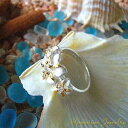 送料無料 アクセサリー レディース 指輪 ピンキーリング シルバー×イエローゴールド プルメリア×ラインストーン Hawaiian Jewelry Ring ハワイアンジュエリー 記念日 誕生日 プレゼント(4)