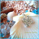送料無料 アクセサリー レディース ネックレストップ シルバー イニシャルペンダントトップ『M』 Hawaiian Jewelry Pendant Top 【M...