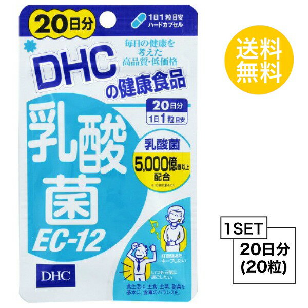 DHC 乳酸菌EC-12 20日分 （20粒） ディーエイチシー サプリメント 乳酸菌 善玉菌 セルロース ビタミンC ビタミンE ラクトフェリン ビタミンB1 ビタミンB2 健康食品 粒タイプ お試しサプリ ビューティー 栄養補給 飲みやすい お手軽 効率的 すこやか 加齢 老化 発酵 腸内環境