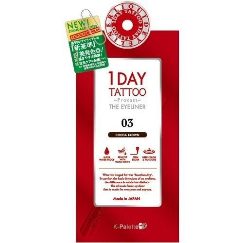 【2セット】 K-パレット 1DAY TATTOO プロキャスト ザ アイライナー 03 ココアブラウン スーパーウォー..
