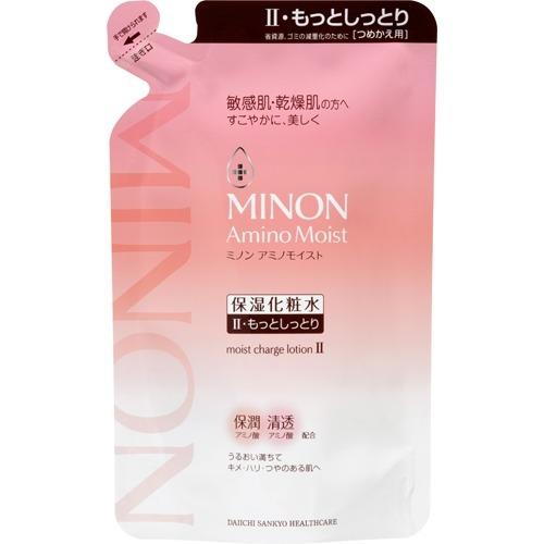 ミノン 化粧水 ミノン アミノモイスト モイストチャージ ローション II 詰め替え 130ml 化粧水 ローション 保湿化粧水 保湿 もっとしっとりタイプ うるおい 角質層 無香料 無着色 弱酸性 アルコール無添加 パラベンフリー とろみ 浸透 リッチ みずみずしい