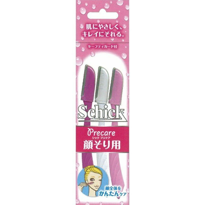 【3セット】 シック Lディスポ フェイス用 3本入り 顔 フェイス カミソリ 剃刀 使い捨て ムダ毛 女性 schick quattro4 1