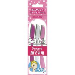 シック Lディスポ フェイス用 3本入り 顔 フェイス カミソリ 剃刀 使い捨て ムダ毛 女性 schick quattro4