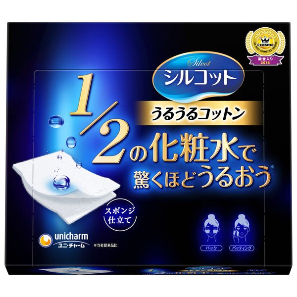 1／2の化粧水で驚くほどうるおうコットン！ ●含んだ化粧水を残さずお肌に送り出すので、いつもの1／2の化粧水でも驚きのうるおいがコットンから出てきます。 ●パッティングの後には1シートを2枚にはがせるので、パックにも最適。 ●肌ざわりを良くする保湿成分配合。 ※パッケージ・内容等予告なく変更する場合がございます。予めご了承ください。 名称 ユニチャーム シルコット うるうるコットン スポンジ仕立て 40枚入 枚数 40枚 区分 日用品/日本製 メーカー ユニ・チャーム 広告文責 合資会社プライム 092-407-9666 配送について 代金引換はご利用いただけませんのでご了承くださいませ。 通常ご入金確認が取れてから3日&#12316;1週間でお届けいたしますが、物流の状況により2週間ほどお時間をいただくこともございます また、この商品は通常メーカーの在庫商品となっておりますので、メーカ在庫切れの場合がございます。その場合はキャンセルさせていただくこともございますのでご了承くださいませ。 送料 送料無料