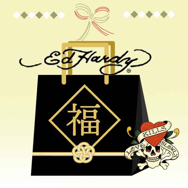 2024年 福袋 メンズ Ed hardy ラッキーバッグ ！ 25,000円中身が見える アパレル福袋 数量限定 お正月 まとめ売り エドハーディー カジュアル トップス アメカジ セレカジ Tシャツ