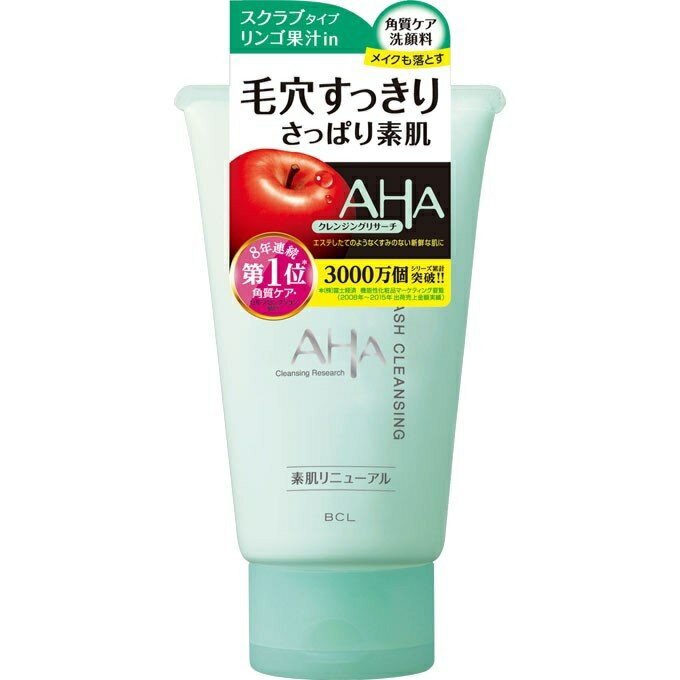 AHA クレンジングリサーチ ウォッシュクレンジング N 120g AHA フレッシュアップルの香り 洗顔 角栓 毛穴汚 洗顔フォーム メイク落とし メーク落とし リンゴ酸 毛穴 毛穴ケア 洗顔料 CLEANSING RESEARCH ユニセックス