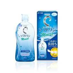 送料無料 ロートCキューブ ソフトワンモイストa 500ml 保存液 洗浄液 コンタクト ソフト カラコン ロート製薬 ポロクサマー配合 レンズケース付き うるおいのベール こすり洗い・すすぎ・消毒・保存