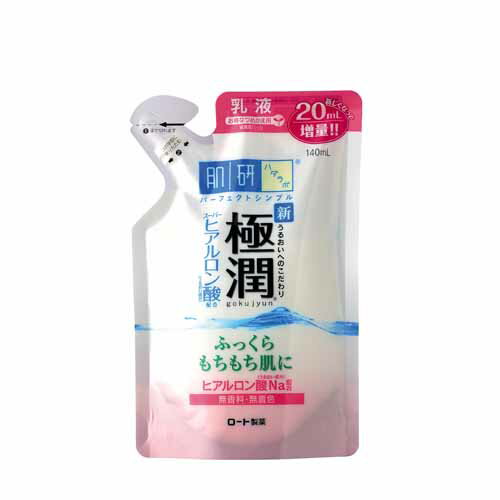肌ラボ 極潤 ヒアルロン乳液 詰替え用 140ml 乳液 エマルジョン 敏感肌 ハダラボ ロート製薬 3つのヒア..