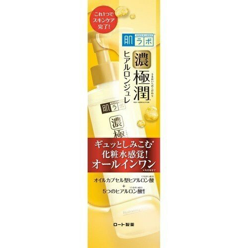 送料無料 肌ラボ 極潤 ヒアルロンジュレ 180ml オールインワンジェル 美容液 乳液 パック 敏感肌 ハダラボ ロート製薬 ユニセックス 無香料 無着色 アルコールフリー 5つのヒアルロン酸を配合 ジュレ状保湿液 もちもち肌 洗顔後 仕上げ 使いやすい 上質