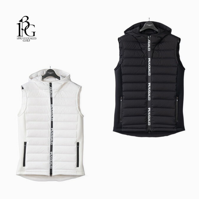 【正規品】1PIU1UGUALE3 GOLF ウノピュウノウグァーレトレ ゴルフ HOODED DOWN VEST メンズ レディース ダウンベスト ジップアップ ダブルジップ 小澤智弘 ラグジュアリー ファッション スポーツ アウトドア 3-6 S-XL GRB083-POE429