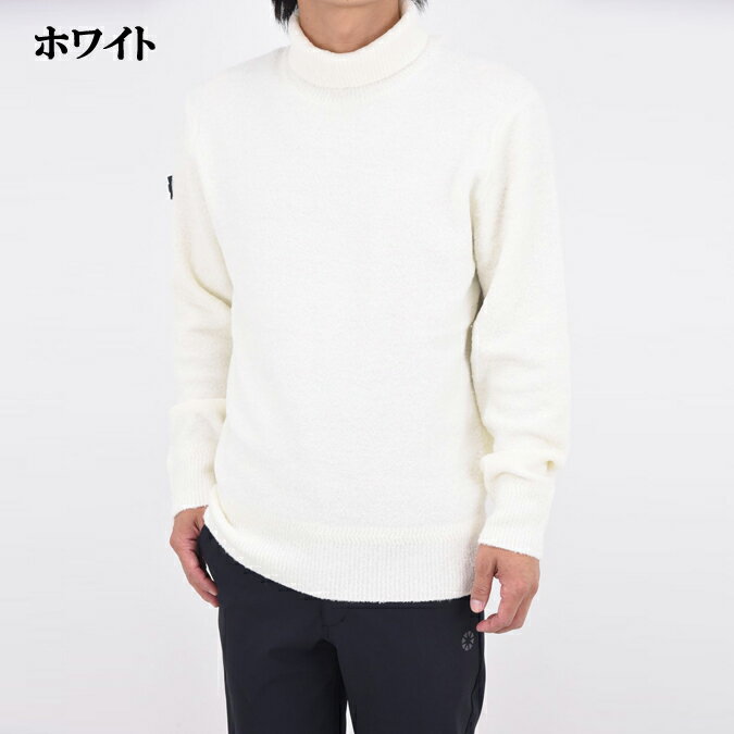 【25AW】BRIEFING GOLF ブリーフィング MENS MS BOUCLE YARN TURTLENECK KNIT / ブークレヤーン タートルネックニット ゴルフ スポーツ 長袖 ロゴ 軽量 快適 M-XL BRG253M49