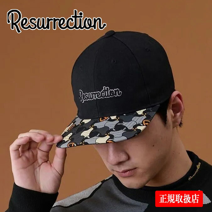 【26AW】Resurrection レザレクション BIRDS TILE BRIM CAP LANATEC / バーズタイル フラットキャップ スポーツ ゴルフ 雑貨 帽子 フラット カジュアル アウトドア レジャー UVカット 紫外線対策 ギフト プレゼント コンペ ラウンド 快適 正規品 FREE BF34CAP07
