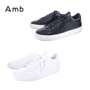 エーエムビー レザースニーカー レディース 【別注】Amb エーエムビー 9838 NEW KIPS-QUILTING LOW CUT SNEAKER メンズ レディース ローカット スニーカー キルティング レースアップ レザー 白スニ カジュアル クラシック シンプル 39-44 24.0-29.5