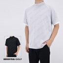 BRIEFING GOLF ブリーフィング ゴルフ BIAS LOGO MOCK NECK RELAXED FIT メンズ レディース Tシャツ モックネック 半袖 ハイゲージ メッシュ ジャガード リラックスフィット スポーツ アウトドア S-XL S-LL BRG241M17