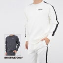 BRIEFING GOLF ブリーフィング ゴルフ SIDE LOGO LINE CREWNECK メンズ レディース トレーナー クルーネック 長袖 サイドライン ストレッチ ジャージ アーバンゴルフ スポーツ アウトドア ファッション S-XL S-LL BRG241M39