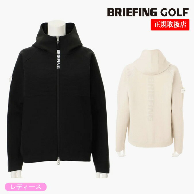 【25AW】【レディース】BRIEFING GOLF ブリーフィング ゴルフ WS WR KNIT PARKA / 袖ワッペン ジップアップ ニットパーカー レディース 長袖 ギフト スポーツ アウトドア FREE BRG253W19