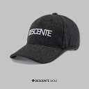 DESCENTE GOLF デサントゴルフ レディース メンズ ウール混フラノ調キャップ 吸水 速乾 抗菌 防臭 スポーツ アウトドア ファッション DGCUJC03 その1