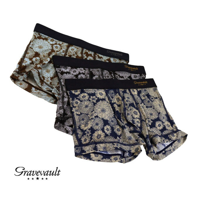 gravevault グレイブボールト bloom Short Boxer メンズ ショート ボクサーパンツ ブルーム 花柄 ナイロン ジャパンプレミアム S-L 3052222