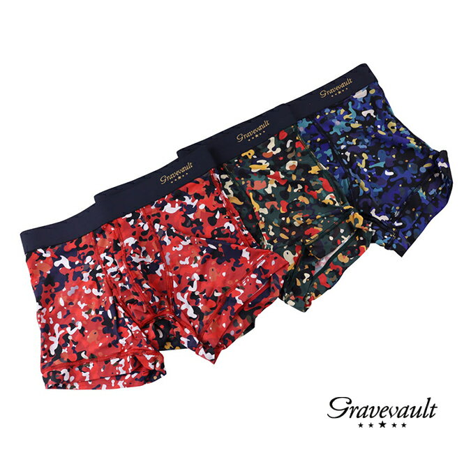 gravevault グレイブボールト グレイブボールド dry leaves camouflage Short Boxer メンズ ショート ボクサーパンツ カモフラ 総柄 ナイロン ジャパンプレミアム S-L 3052122