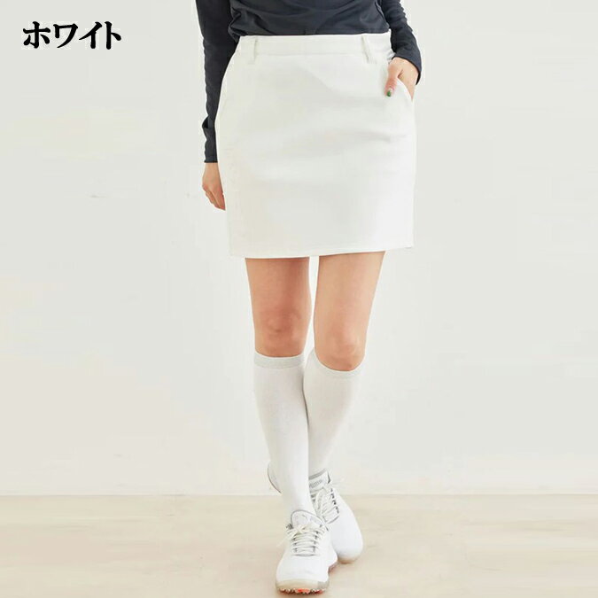 【WINTER SALE】【返品不可】JUN&ROPE Jun&Ropé ジュン&ロペ ジュンアンドロペ ジュンロペ レディース エンボスロゴセミタイトスカート 膝上丈 ストレッチ ダンボールニット インナーパンツ別付き ゴルフ スポーツ コンペ ラウンド レディース ゴルフ ウェア S-M ERC73200