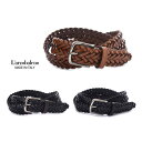 L'arcobaleno Larcobalenoラルコバレーノ LEATHER MESH BELT 30mm メンズ レザーメッシュベルト イタリア カジュアル ファッション 85-95cm LB103LM30