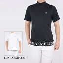 LUXEAKMPLUS リュクスエイケイエムプラス メンズ レディース カーシヴロゴ 半袖 モックネック Tシャツ 吸湿 速乾 ストレッチ スポーツ アウトドア S-XXL S-LLL S-3L LAT-23011