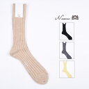 【返品不可】Nassow ナッソー WOOL MIX RIB メンズ リブ ソックス クルー丈 ロング丈 モヘアミックス 日本製 カジュアル ビジネス ファッション 1222312(4)