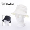【25SS】Resurrection レザレクション RR LOGO EMBOSS BUCKET HAT / RRロゴ刺繍 オリジナルテキスタイル バケットハット ファッション スポーツ アウトドア 帽子 M-L BE12HAT01