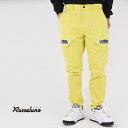 【WINTER SALE】RUSSELUNO ラッセルノ 3D POCKET PANTS / 3Dポケットロゴ ロングパンツ メンズ 長ズボン ストレッチ ゴル...