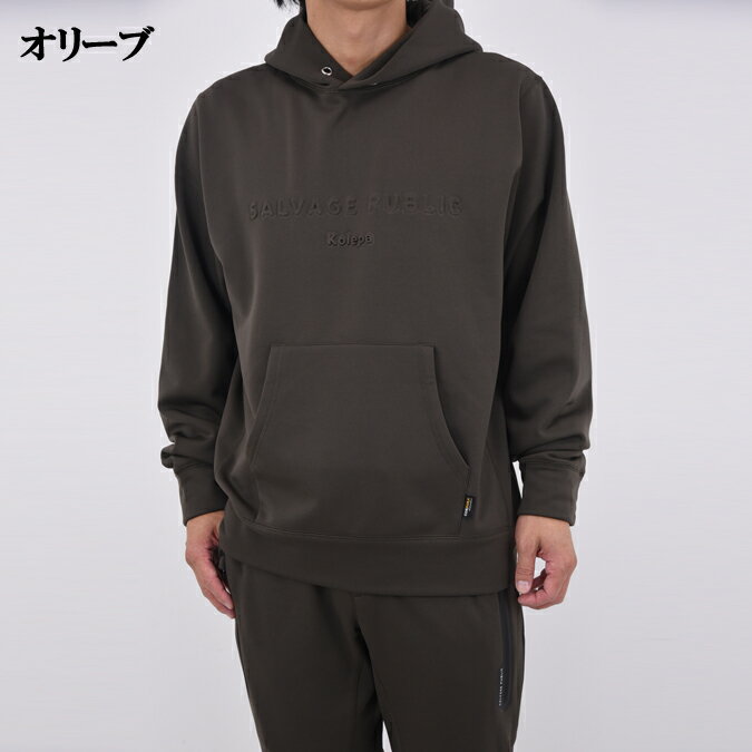 【期間限定ポイント10倍】【2025AW】SALVAGE PUBLIC Kolepa サルベージ パブリック コレパ Ikaika Fleece Pullover Hoodie / エンボスロゴ CORDURA®裏起毛フリース プルオーバーフーディー ゴルフ M-L SVKA4018
