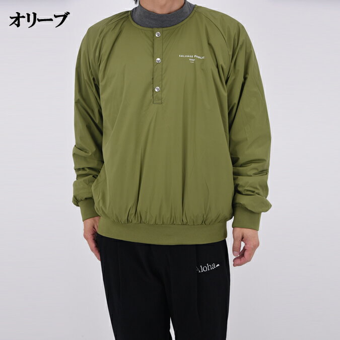【期間限定ポイント10倍】【2025AW】SALVAGE PUBLIC Kolepa サルベージ パブリック コレパ Ala Wai Snap Padded Jacket / バックプリント ハーフジップ パデッドジャケット ゴルフ M-L SVKA5020