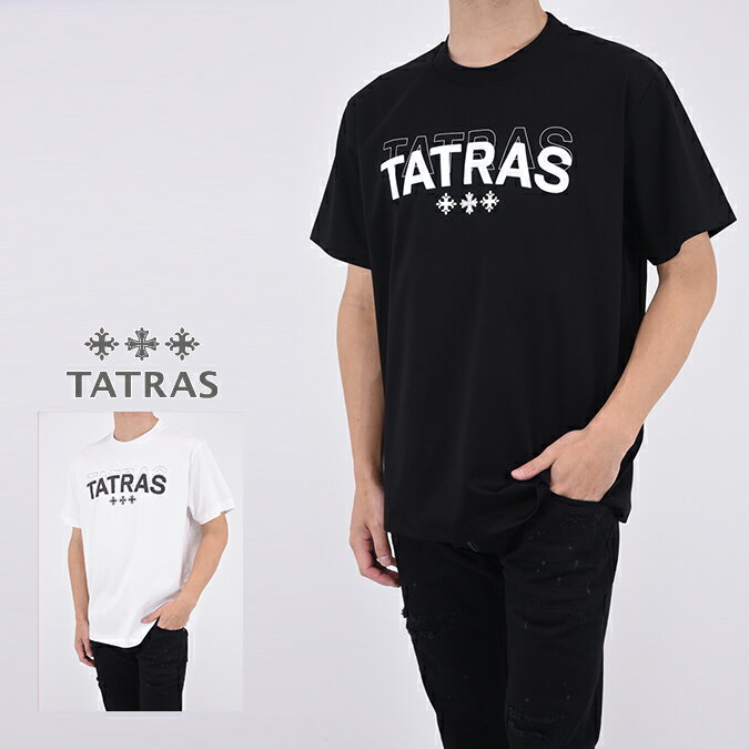 TATRAS タトラス ANITUDE アニチェート メンズ レディース Tシャツ クルーネック 半袖 ラバープリントロゴ ラグジュアリー イタリア 1-4 S-XL MTAT24S8261-M