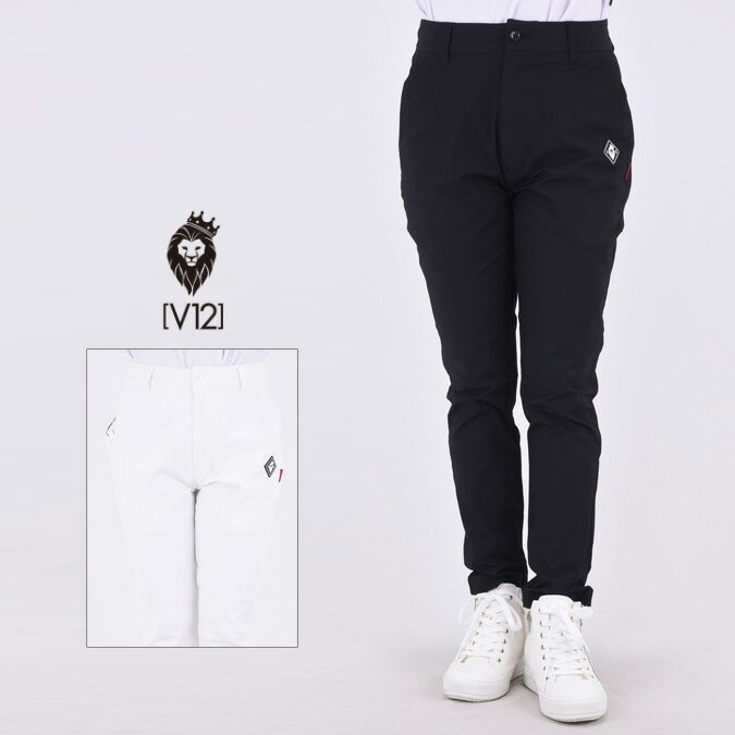 【期間限定ポイント10倍】【返品不可】V12 ヴィトゥエルブ BACK LOGO PANTS レディース パンツ フルレングス テーパード ストレッチツイル ゴルフ スポーツ アウトドア ファッション 0-2 S-L V122310-PN06