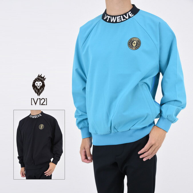 【期間限定ポイント10倍】【返品不可】V12 ヴィトゥエルブ JACQUARD NECK SNEAD メンズ レディース スニードジャック クルーネック 長袖 ストレッチ ジャガードロゴ はっ水 防風 保温 ゴルフ スポーツ アウトドア ファッション S-XL S-LL S-2L V122320-JK12