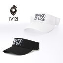 V12 ヴィトゥエルブ PO VISOR / V12ロゴ刺繍 サンバイザー ロゴ カジュアル ゴルフ 帽子 ぼうし 雑貨 FREE V122520-CP01