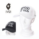 V12 ヴィトゥエルブ PO CAP / V12ロゴ刺繍 ベースボールキャップ ボタンホック式 帽子 ぼうし 雑貨 FREE V122520-CP02