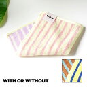 WITH OR WITHOUT ウィズオアウィズアウト Stripe Hand Towel / シルク混 ストライプ ハンドタオル シルク 保湿 フィブロイン ...