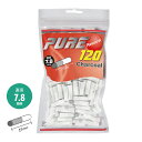 PURE 手巻きタバコ用 シャグ用 レギュラー チャコール フィルター 7.8mm×27mm 120個入り 手巻きたばこ用フィルター