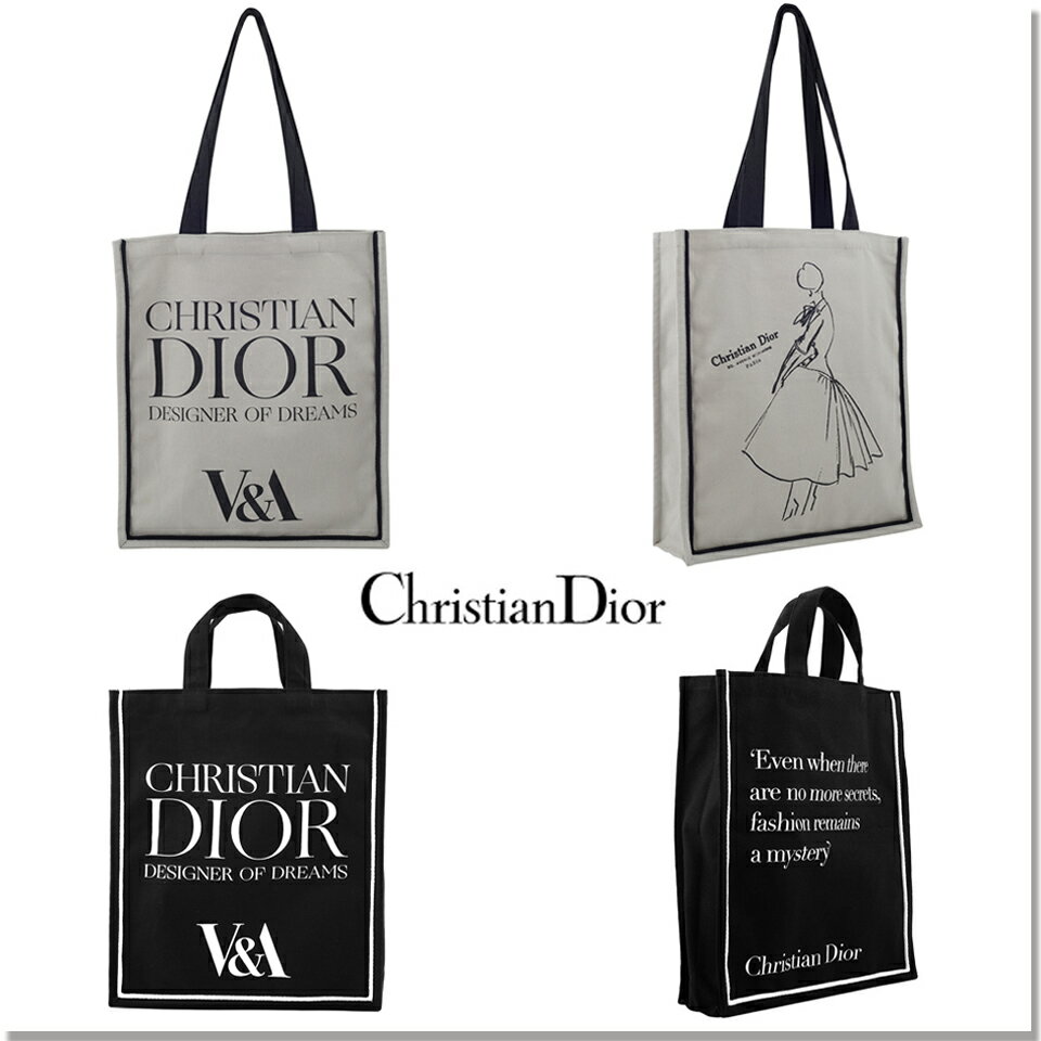 【訳アリ】Christian Dior トート 即納/予約 クリスチャンディオール V&A美術館 トートバック キャンバス エコバッグ マザーズバッグ 大き目 シンプル レディース 美術館 トート 限定トートのサムネイル