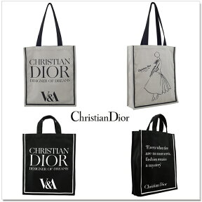 Christian Dior トート 即納 クリスチャンディオール V&A美術館 トートバック キャンバス エコバッグ マザーズバッグ 大き目 シンプル レディース 美術館 トート 限定トート