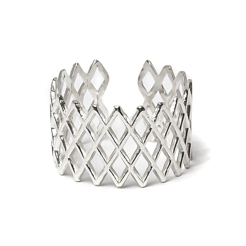 【i.s.d.】 BYOKA ビョーカ LATTICE RING-2 リング 指輪 SILVER シルバー R1702[ オシャレ お洒落 かわいい 可愛い シ...