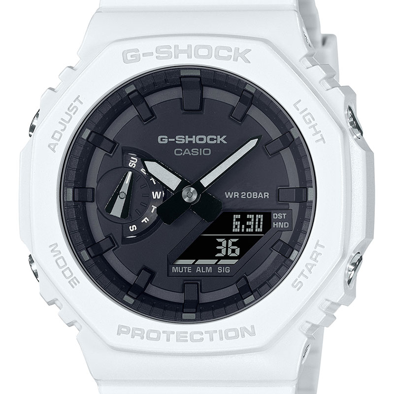 カシオ CASIO ジーショック G-SHOCK ANALOG-DIGITAL 2100 Series メンズ 腕時計 時計 薄型 八角形 おしゃれ デジタル アナデジ ウォッチ アウトドア スポーツ ホワイト GA-2100-7AJF [ラッピング無料 内祝い ギフト]