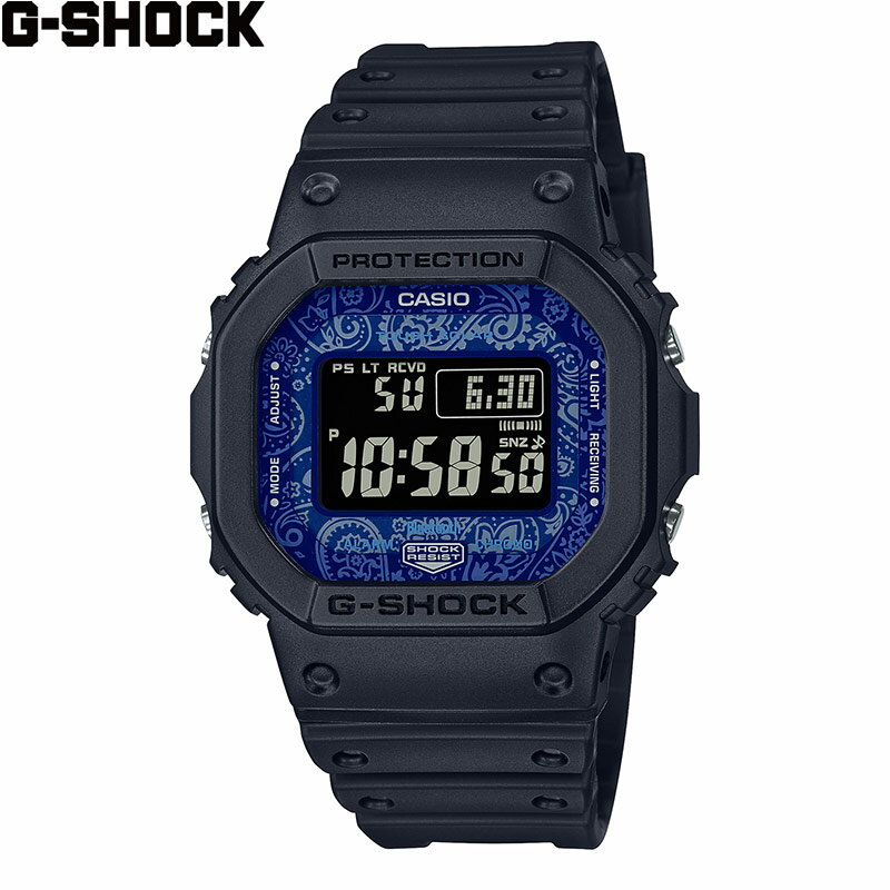 【2,000円クーポン/4日20時〜】カシオ CASIO ジーショック G-SHOCK 電波 ソーラー BLUE PAISLEY メンズ 腕時計 時計 デジタル ストリート ファッション おしゃれ ブルー ペイズリー柄 黒色 GW-B5600BP-1JF [ラッピング無料 内祝い ギフト]